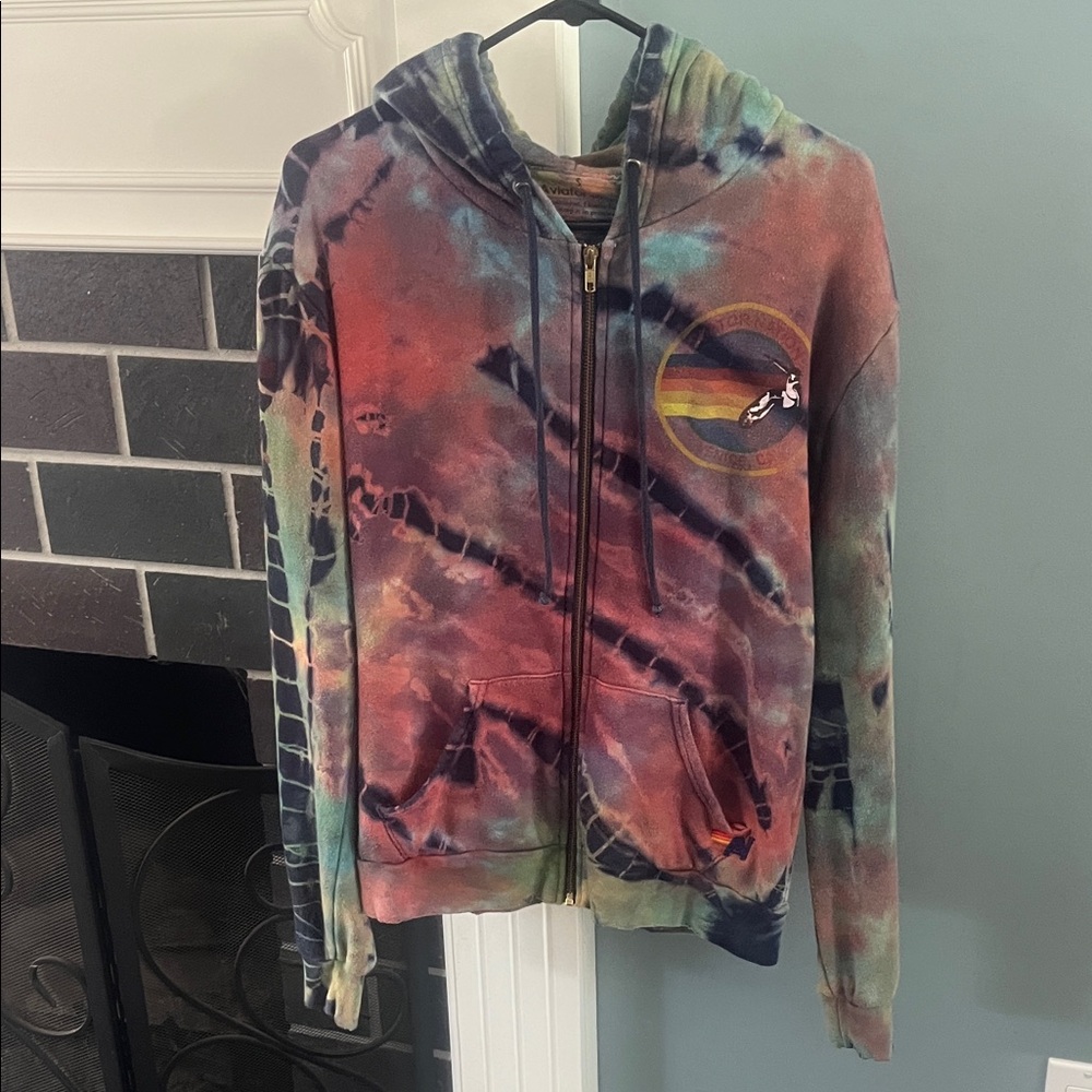 Aviator Nation Rare Deadstock Tie Dye Zip Up Hoodie -HTF - Picture 4 of 17